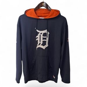 Stitches Detroit Tigers MLB Pullover Hoodie Navy Orange Men’s Large